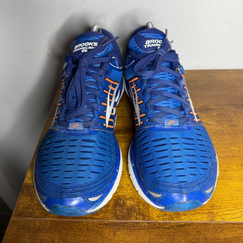 Brooks Transcend 5 Mens Running Shoes Blue Orange Size 8.5 Medium D - Picture 3 of 6